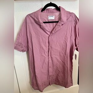 NWT Men’s Old Navy Mauve Sz Large Button-Up Shirt
